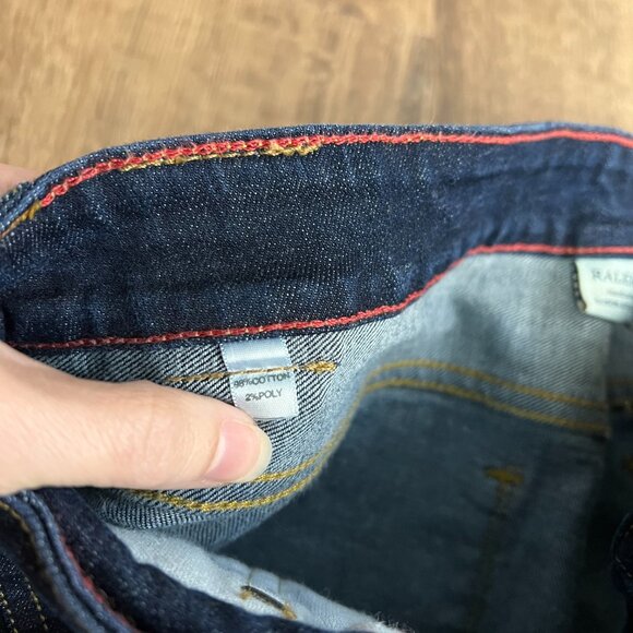 Raleigh Denim Handcrafted Designer Jeans Straight White Oak Cone Sz 30 - Picture 11 of 14